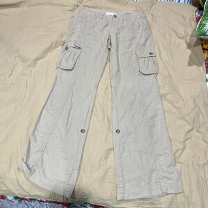 Beige Cargo loose Pants
